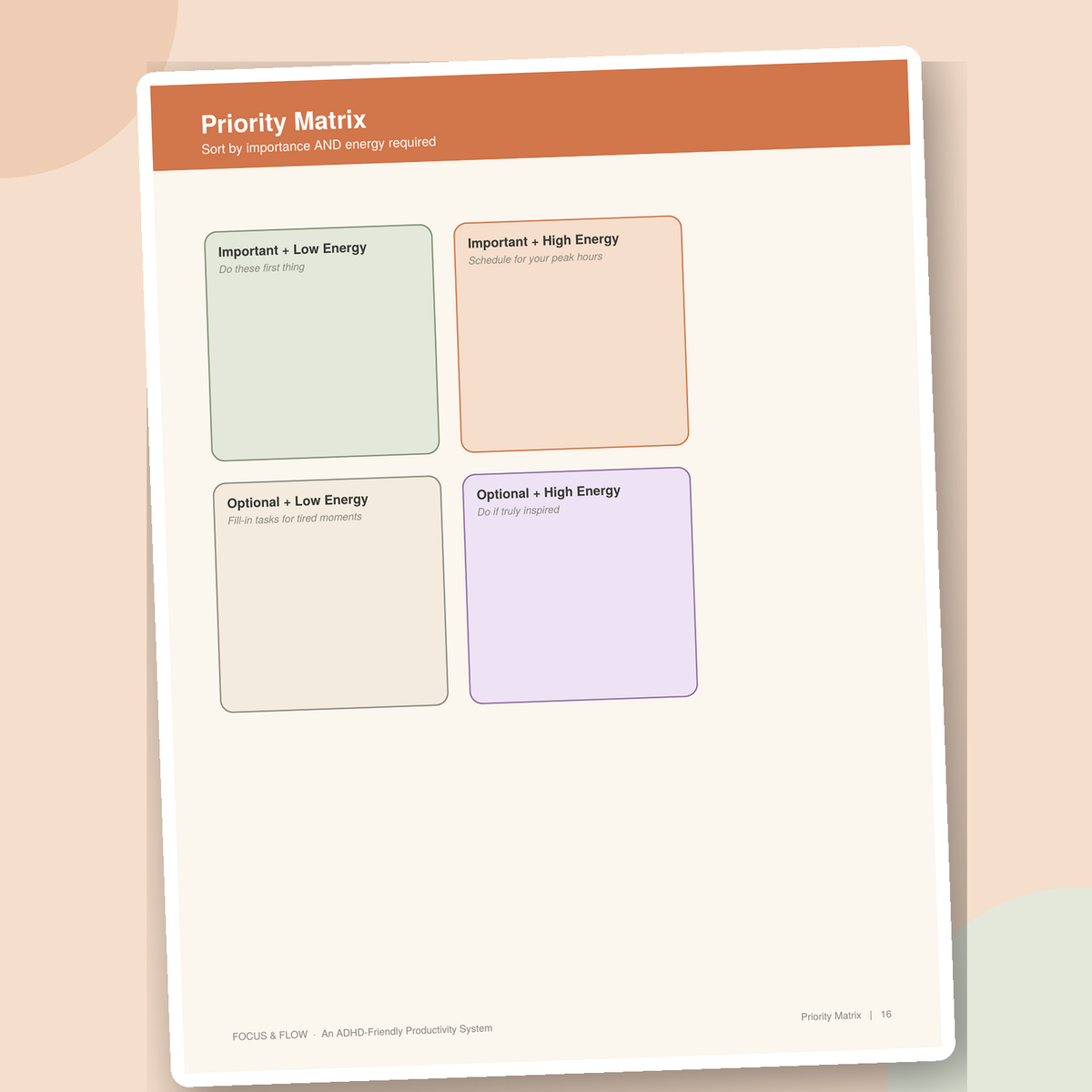 Focus & Flow — ADHD-Friendly Digital Planner