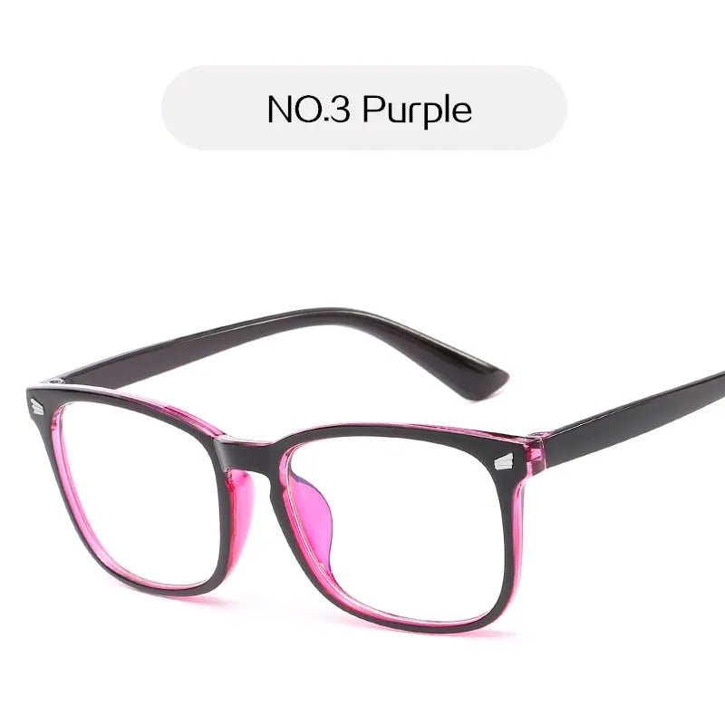 Stylish blue light blocking glasses designed to reduce digital eye strain, improve sleep, and provide relief for anxiety caused by screen exposure.